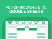 How to Add Drop Down List in Google Sheets